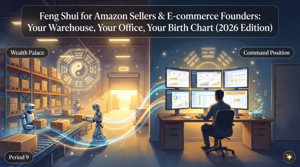 Feng Shui for Amazon Sellers & E-commerce Founders: Your Warehouse, Your Office, Your Birth Chart (2026 Edition) Feng Shui for Amazon Sellers & E-commerce Founders: Your Warehouse, Your Office, Your Birth Chart (2026 Edition)